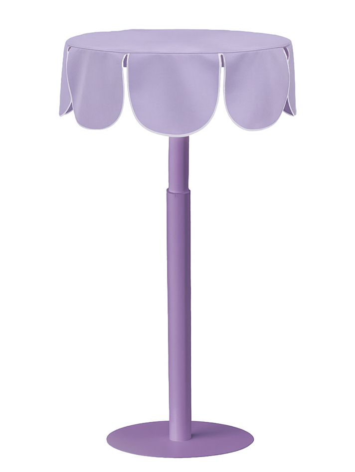 Стол "Yes, Caap" Twist Circle, violet ice cream+pale orchid, велюр (телескопическая нога) - Фото миниатюра 1